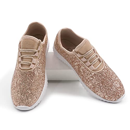 Image of K KIP WOK Fashion Glitter Sneakers for Womens Silp On Running Shoes Lightweigt Tennis Walking Sneakers