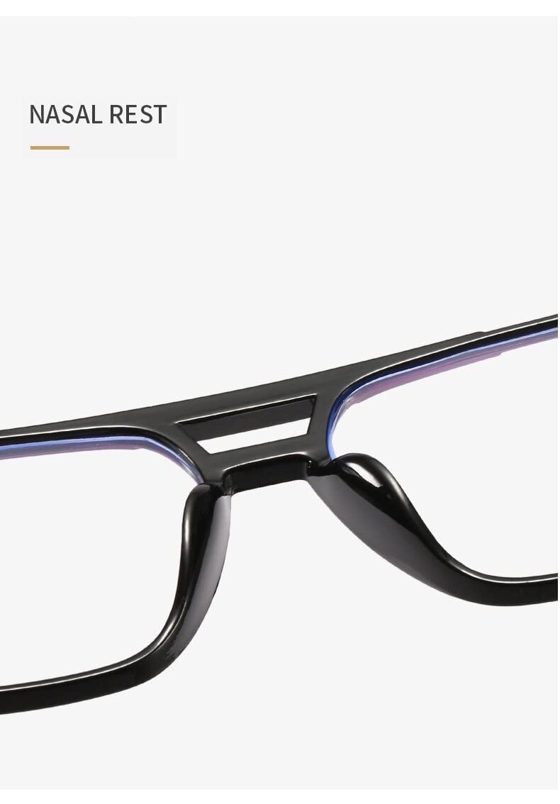AUGEN by Visions India - Occhiali unisex con lenti taglio blu e rivestimento antiriflesso protegge gli occhi dalla luce blu del computer, cellulare, tablet, laptop (potenza zero) (109
