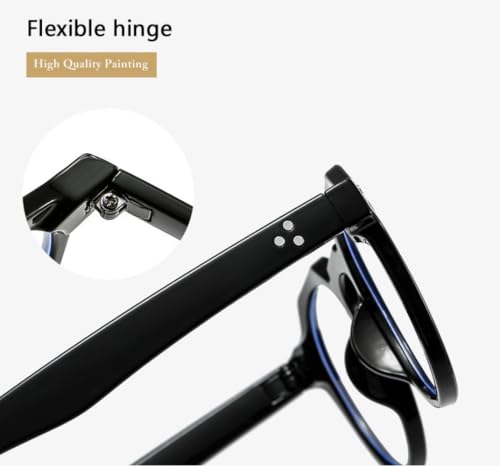 Image of Shiratori Square Blue Light Blocking Glasses for Women Men, Lightweight Frame Anti Eyestrain Computer Glasses