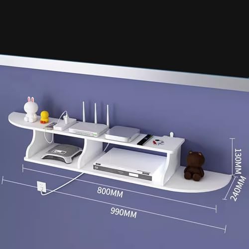 Boîte de rangement pour routeur Wi-Fi cachant câbles et box TV