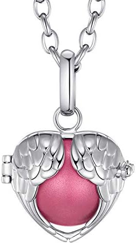 Morella Women Necklace Stainless Steel 70 cm 27,5" with Ornament Pendant for Sound Balls Ø 16 mm 0,63" in a Velvet Jewelry Bag