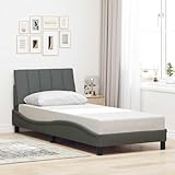 【Tête de Lit Fonctionnelle】La tête de lit rembourrée en fibre PP offre un support dorsal confortable pour lire ou regarder la télévision au lit. Son design en forme de vague apporte une touche moderne à votre décoration, faisant de ce lit une place un élément central dans votre chambre.
