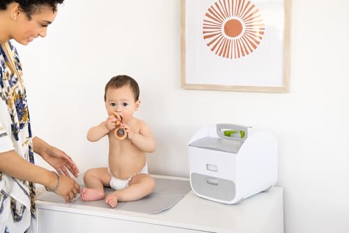 Image of Ubbi Portable Diaper Changing Station Diaper Storage Caddy Organizer with Folding Changing Mat, Stores Baby Diapers, Wipes and Baby Accessories, Gray