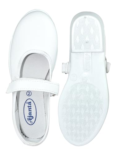 Image of AJANTA School Shoes for Girls | Lightweight & Wahsable | Velcro Closure for Quick Wear | Padded Insole for Comfort | Slip Resistance for Firm Grip