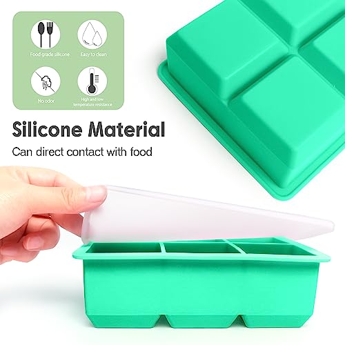 Excnorm Silicone Ice Cube Trays, 3‑Pack Large Square Molds with Lid - image 5