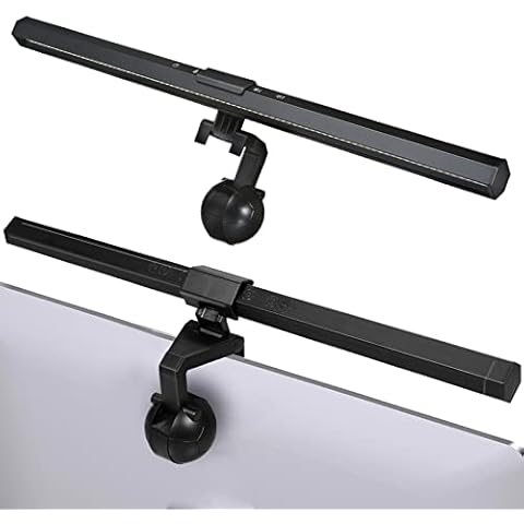 Neoglint Computer Monitor Light, e-Reading LED Desk Lamp with Touch Control,Dimmable with 3 Lighting Modes,USB Powered,No Screen Glare Space Saving Home Office Desk Lamps Cover