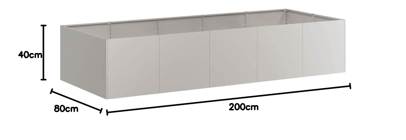 Pflanzkübel Aus Wetterfestem Stahl, Hochbeete Für Garten Metall, Cortenstahl Blumenkasten 200x80x40 cm Für Gärten Und Terrassen