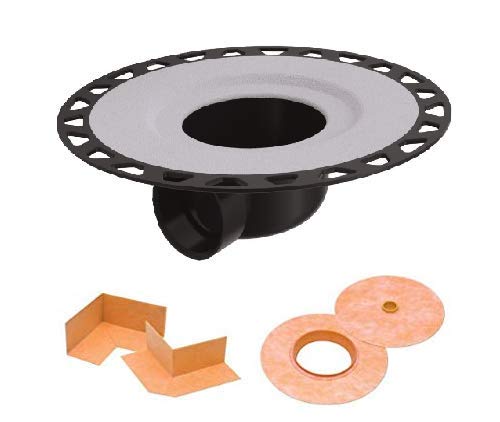 SchluterKERDI-Drain-H Shower Drain Kit with Horizontal ABS Flange + 2" Outlet - Integrated Sloped Bonding Flange - KDH2FLKABS