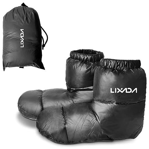 Lixada Duck Down Warm Camping Slippers Cover