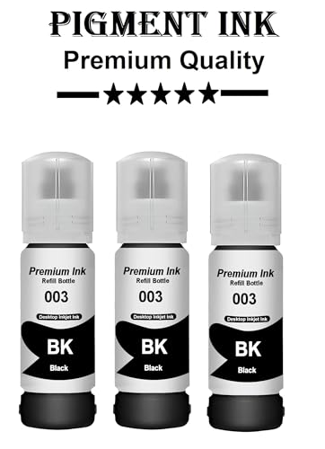 Image of CANOFF 003 Ink for Epson L3110, L3150, L3250, L3252 L3115, L3116, L3101, L3210, L3215, L3216, L3151, L3152, L3156, L5190 Printer - Compatible Ink Bottle for Epson 003 (Black 3)