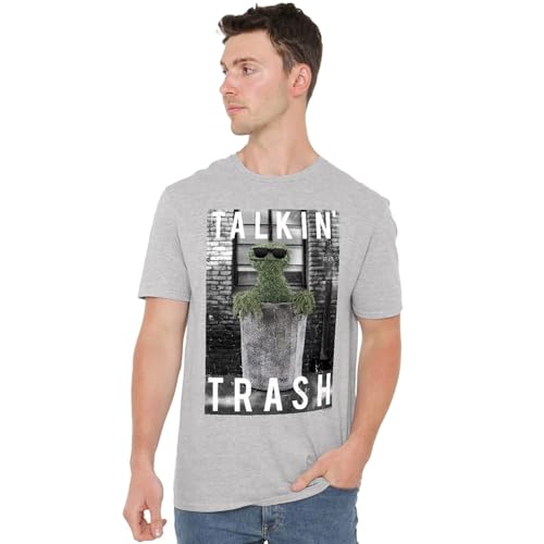T-shirt Sesame Street Talkin Trash gris heather sport XXL pour adulte