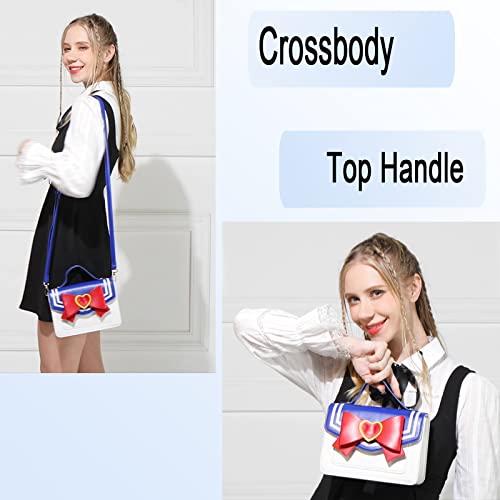 Cute Anime Sailor Moon Inspired Cosplay Top-Handle Purse Small Shoulder Crossbody Bow Bag For Women Girls #TOP5