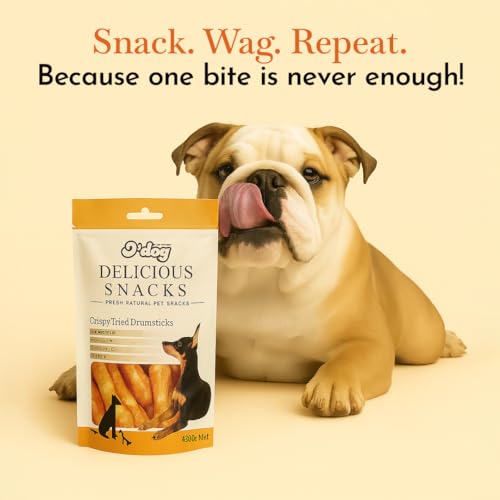 Image of Pets Empire O'Dog Delicious Fresh Natural Pet Snacks, Dog Treats for All Life Stages (Crispy Fried Drumstick) (420 gm)