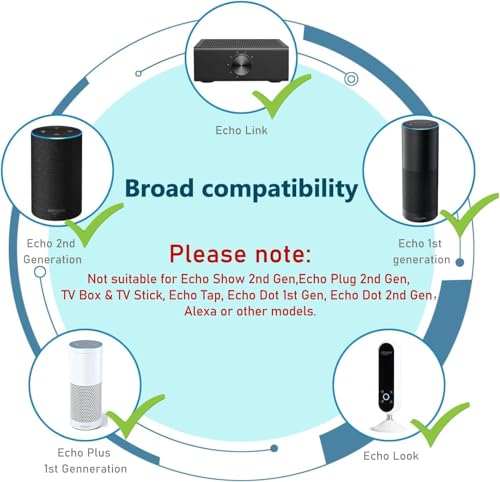 Image of 21W 15V Adapter Charger Compatible for Amazon Echo (1st & 2nd Generation), Echo Plus 1st Gen, Echo Show (1st Gen), Echo Look, Echo Link, Fire TV 2nd Gen