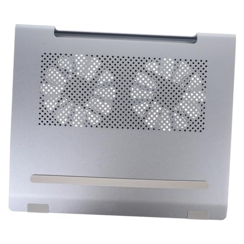 Base para laptop de aleación de aluminio con ventilador y soporte ajustable miniatura 1