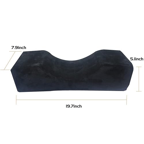 Miniatura 6 de Almohada para el cuello con extensión de pestañas de salón, cómoda almohada de espuma viscoelástica de terciopelo, para proteger el cuello cuando se