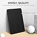 MoKo Case Fit New iPad mini 5 2019/Mini 4 2015 (5th/4th Generation 7.9 inch), Slim Lightweight Smart Shell Stand Cover with Translucent Frosted Back Protector, with Auto Wake/Sleep,Black