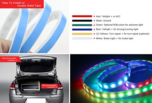 Tira LED multicolor 48 pulgadas para maletero de coche miniatura 2