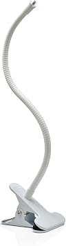 Indoor Outdoor Security Camera Flexible Clip Mount, White | Universal 1/4"-20 threaded clamp bracket, fits Ring/Blink/Wyze/Arlo and more, 40cm adjustable gooseneck arm