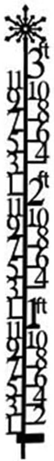 Village Wrought Iron 3 ft Snowflake Snow Gauge Yard Stake
