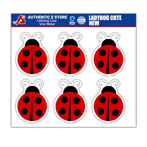Image of Pack of 6-2'' Stickers - Ladybug Cute Styling Car Laptop Phone Vinyl Sticker - Sticker Graphic Decal