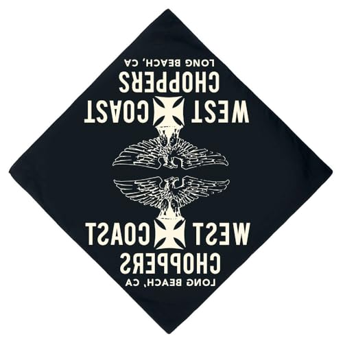 Bandana West Coast Choppers Eagle con diseño de águila y tejido negro resistente