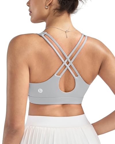 Image of RUNNING GIRL Sports Bras for Women High Support,Criss-Cross Back Strappy Bra Moulded Cup High Impact Workout Crop Tops