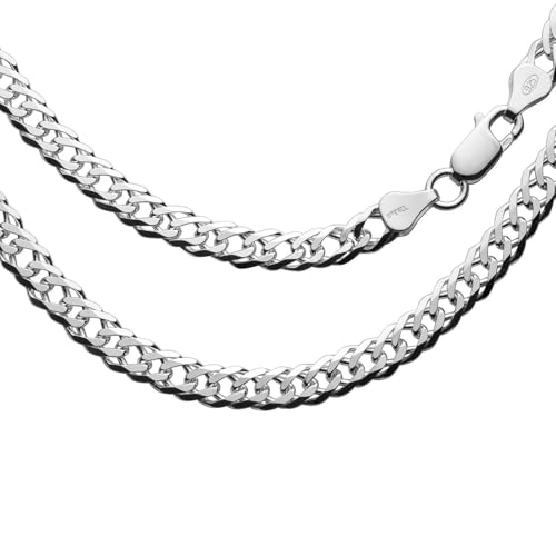 Collier homme argent 925 double chaîne maille betterave bijoux durables