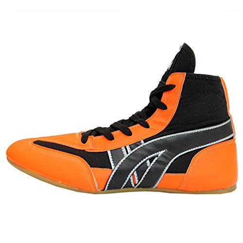 Image of RXN Men's Faux Leather Wrestling Shoes with Rubber Sole for Training