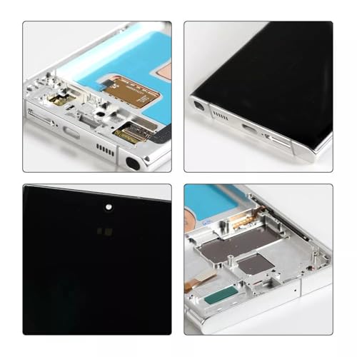 OLED for Samsung Galaxy S22 Ultra Screen Replacement S22ultra 5G S908U S908B/DS S908U1 S908W S908E LCD Display Touch Screen Digitizer Assembly Support Fingerprint and S-Pen (with White Frame+Tools) by LASYTY - Used condition - Image 4