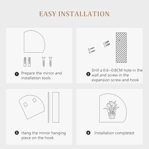 Miroir salle de bain LED dimmable et incassable moderne - 8
