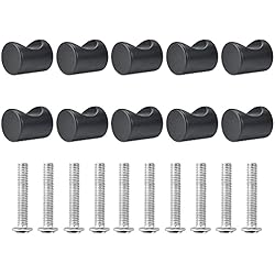 Armario Negro Cajones GIRAFEDA 10 Pcs Pomos Armario Tiradores Cocina Negro Mate Tirador Cocina Negro Tiradores Negro Mate Cocina Tirador Cajon Negro Tiradores Cocina Negro Pomos para Puerta Armarios de Cocina Mueble Cajon
