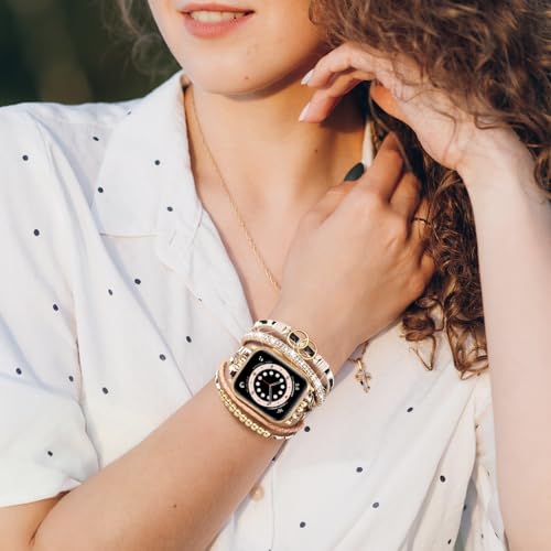 MOFREE Boho Leather Bracelet Apple Watch Band for Women 42mm 44mm 45mm 46mm by MOFREE - Used condition - Image 4