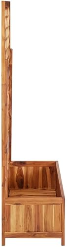 Miniatura 5 de vidaXL Cama elevada de madera de acacia maciza con enrejado, jardín, patio, terraza, patio, balcón, maceta de madera, caja de flores