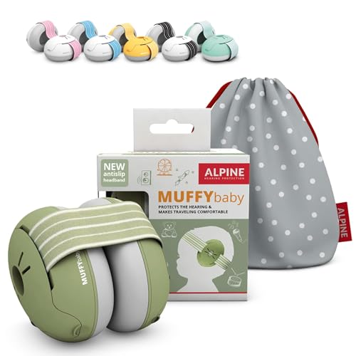 Cuffie Protettive Per Neonati E Bambini Fino A 36 Mesi | 2-in-1 Con Fascia Elastica | Riduzione Rumore 26dB | Certificazione CE E UKCA