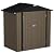 JUMMICO Metal Outdoor Storage Shed 6 x 4 FT Metal Shed with Lockable Door,Waterproof Garden Tool Shed Storage House for Backyard Patio Lawn,Brown