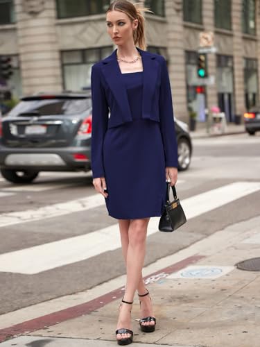 The Perfect Navy Blue Blazer Dress Set: Effortless Style for the Modern Woman - Image 3