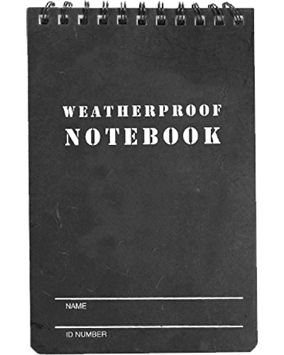 Fox Outdoor Products Military Style Weatherproof Notebook, Black, 4