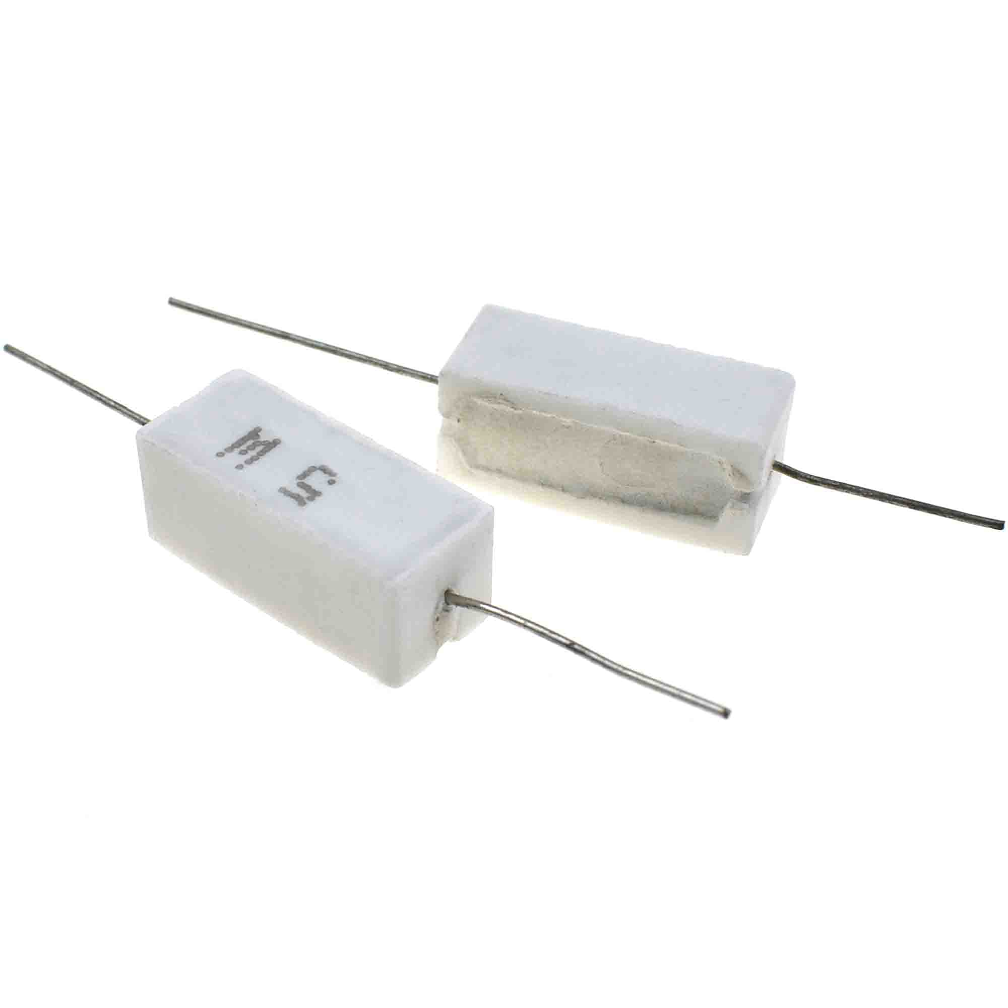 Reland Sun 10pcs 5W Cement resistance 0.1~10k ohm 5% 0.22 0.33 0.5 1 10 100 1K 10K ohm 0.1R 0.22R 0.33R 0.5R 1R 10R 100R (0.1 ohm)