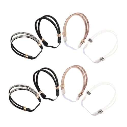 SAFIGLE 4 Pairs Rhinestone High Heel Shoe Straps Detachable Ankles Straps for Pumps Sandals Elastic Loose Accessories Effortless Wear Chic Design for Everyday Use