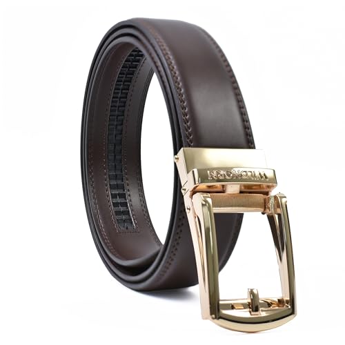 Image of WildHorn Men's Genuine Leather Belt for Men| Premium Auto-Lock Buckle | Adjustable up to 48 inch | Formal & Casual Wear | Micro-Adjust Fit | Stylish Gift Box Included