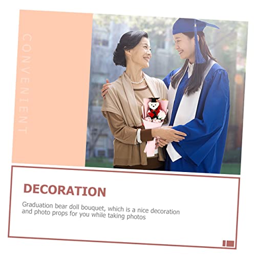 Aboofan 3Pcs Graduation Bouquet Ladies Gifts Mini Decor Plush Keychain Animal Plush Bear Graduation Flower Bouquet Stuffed Animal Bear Graduation Gift Bouquet Graduation Flower Bear Miss #TOP1