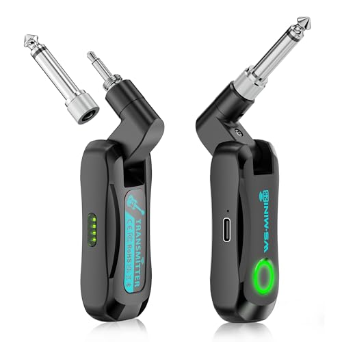 Sistema inalámbrico para guitarra eléctrica y bajo, transmisor y receptor 2.4G recargable, audio de baja latencia plug & play, 4 canales para escenario, práctica y estudio, teclado y batería electrónica miniatura 1