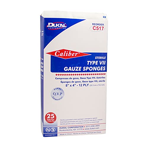 Dukal Gauze Sponge, Type VII, Sterile, 12-Ply Premium, 8" x 4" (Pack de 1000) miniatura 3