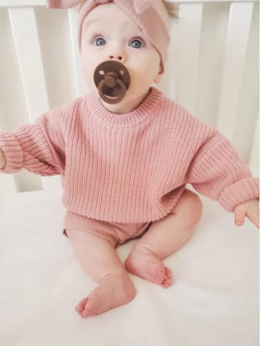 Infant Baby Girl Boy Knitted Sweater Crewneck Long Sleeve Pullover Casual Loose Fit Sweatshirts Tops For Toddlers (Light Pink, 12-18 Months) #TOP1