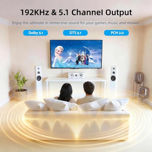 Image of HDMI eARC /ARC Audio Extractor, HDMI(ARC) to Toslink + Coaxial + 3.5mm Converter Out,HDTV Audio Converter Adapter Audio Splitter Support Dolby@5.1, DTS@5.1, Dolby AC3,DSD,PCM,LPCM