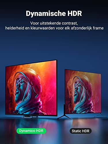 UGREEN 8K HDMI Kabel 2.1 Nylon 8K 60Hz 4K 120Hz, Compatibel met PS5 enz.(1M) - Image 5