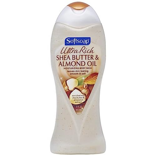 Softsoap Ultra Rich Shea Butter and Almond Oil Moisturizing Body Wash, 15 Fl Oz (Pack of 2)
