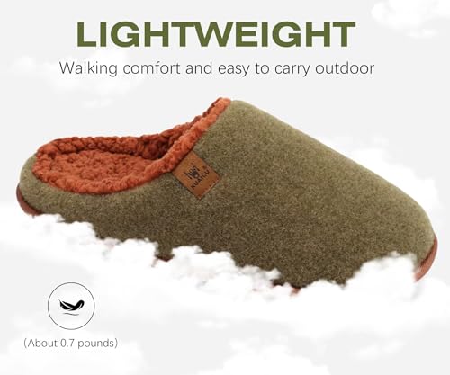Image of KuaiLu Mens House Memory Foam Slippers with Comfortable Warm Plush Lining | Casual Slip On Lightweight Bedroom Pantuflas,Cushion Orthopedic Arch Support Walking Outdoor Garden Footwear US7-15