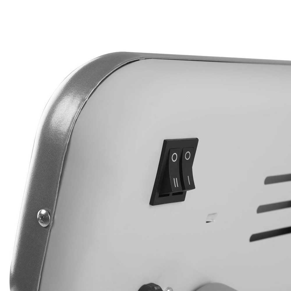 Orbegozo BPM 0105 - Estufa de cuarzo, 2 niveles de potencia, 2 barras de cuarzo, sistema antivuelco, ruedas de transporte, 1200 W